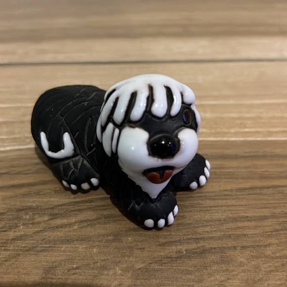 Vintage Old English Sheepdog Miniature Clay Figurine - Picture 2 of 8